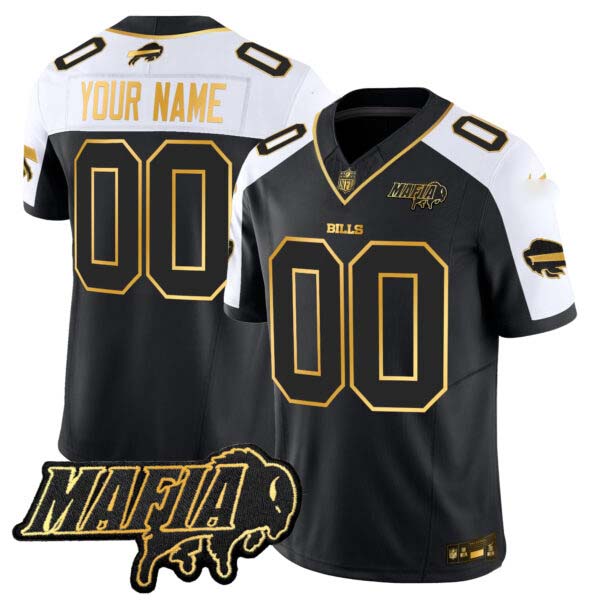 Buffalo Bills 2025 Bills Mafia Patch Gold Vapor Limited Custom Jersey – All Stitched