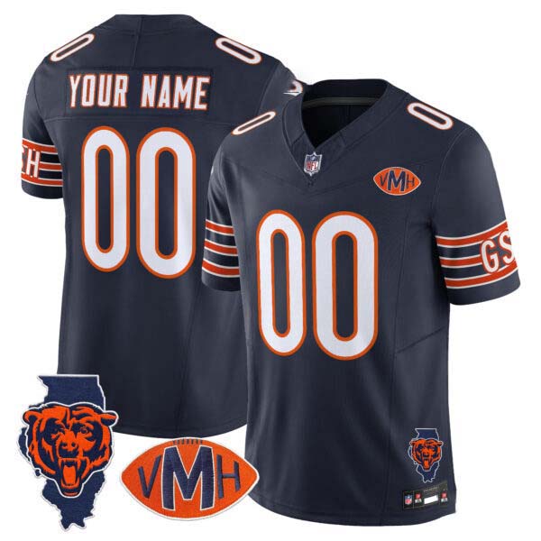 Chicago Bears Virginia McCaskey Memorial Patch Vapor Custom Jersey – All Stitched