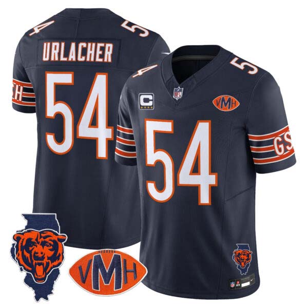Men’s Chicago Bears Virginia McCaskey Memorial Patch Vapor Jersey – All Stitched