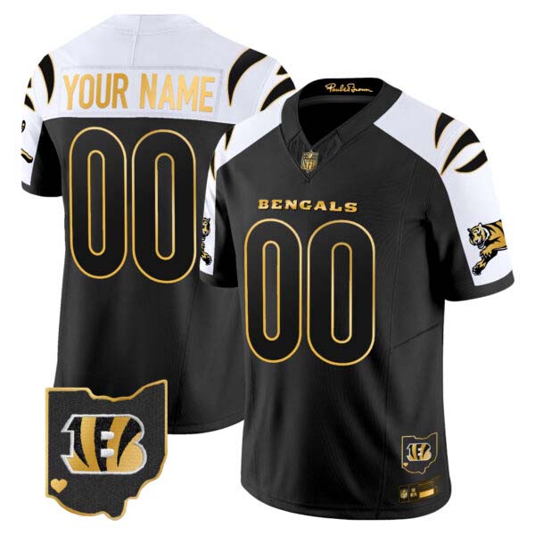 Bengals 2024 Gold Vapor Limited Custom Jersey – All Stitched