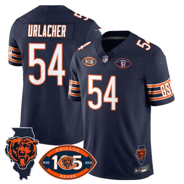Men’s Bears 1920-2025 The Bears Vapor Limited Jersey – All Stitched
