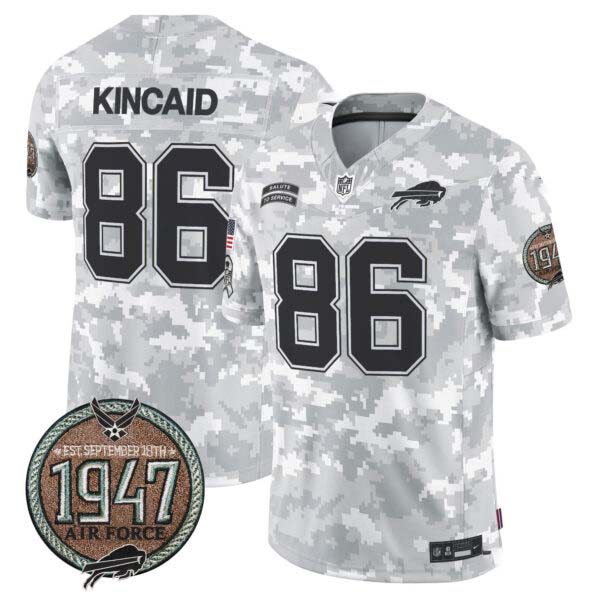 Men’s Bills 2024 Salute to Service Establishment Year Patch Vapor Limited Jersey – All Stitched