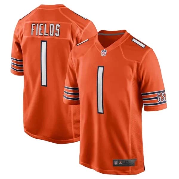 Men’s Justin Fields Chicago Bears Game Jersey – All Stitched