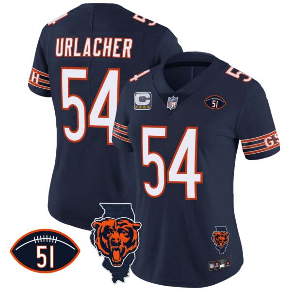 Women’s Bears Illinois Patch Vapor Jersey – All Stitched
