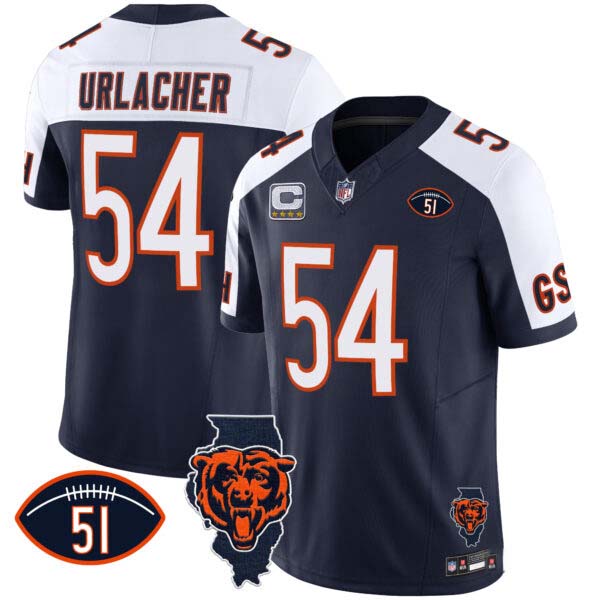 Men’s Bears Illinois Patch Vapor Jersey – All Stitched