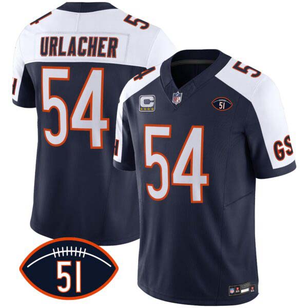 Men’s Bears Dick Butkus Patch GSH Vapor Jersey – All Stitched