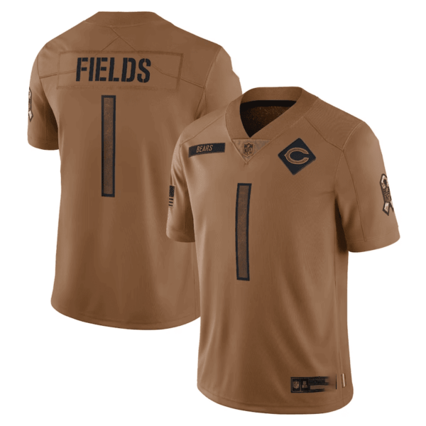 Justin Fields Chicago Bears 2023 Salute To Service Jersey – Brown