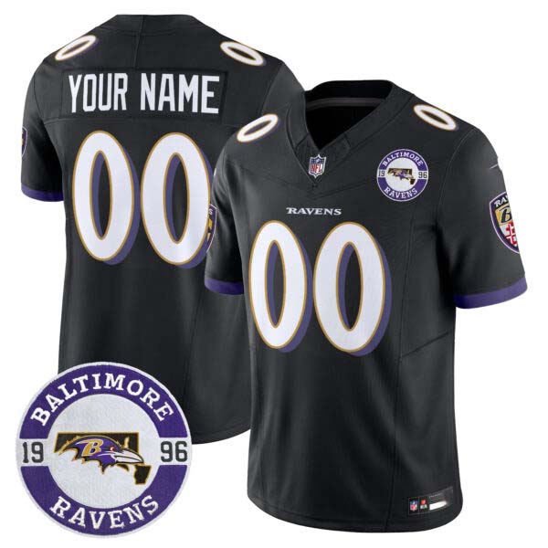 Ravens 2024 Vapor Limited Custom Jersey – Est. 1996 Patch – All Stitched