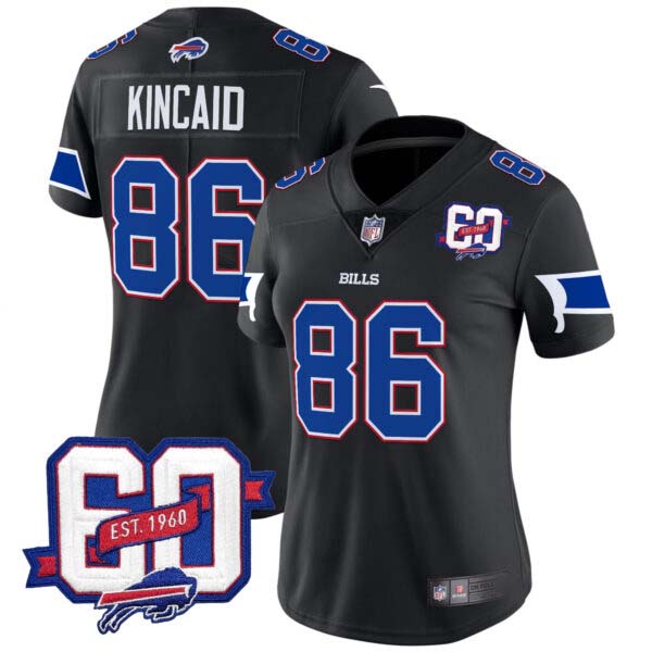 Women’s Bills 60th Anniversary Patch Vapor Limited Jersey – All Stitched