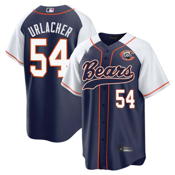 Men’s Bears Throwback Baseball Jersey – All Stitched