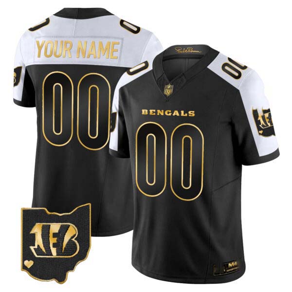Bengals Ohio Patch Vapor Limited Gold Custom Jersey – All Stitched