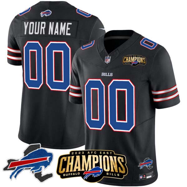 Bills 2023 AFC East Champions Patch Vapor Custom Jersey V2 – All Stitched