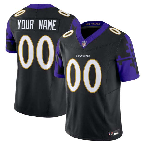Ravens Maryland Flag Vapor Limited Custom Jersey – All Stitched