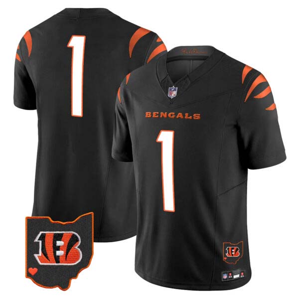 Men’s Bengals Ohio Patch Vapor Limited Jersey – All Stitched