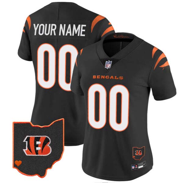 Bengals Ohio Patch Vapor Limited Custom Jersey – All Stitched