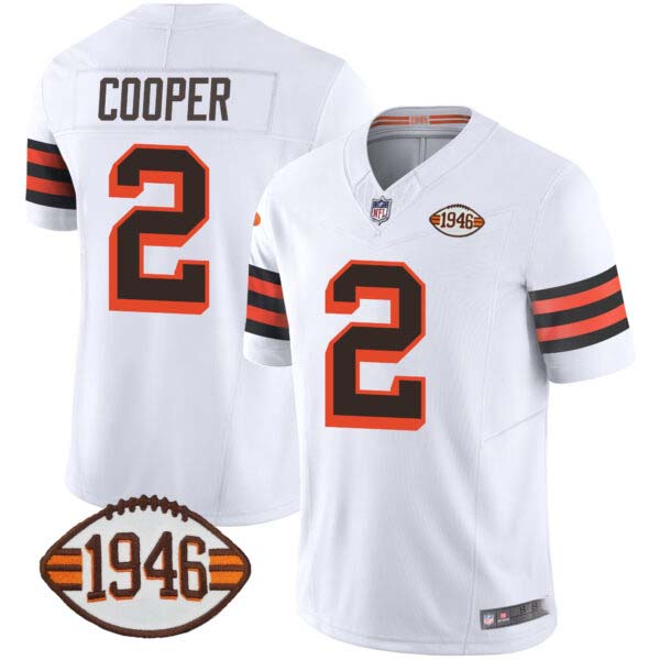 Men’s Browns 1946 75th Anniversary Patch Jersey – All Stitched