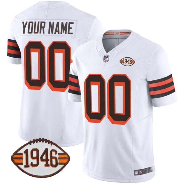 Browns 1946 75th Anniversary Patch Custom Jersey – All Stitched