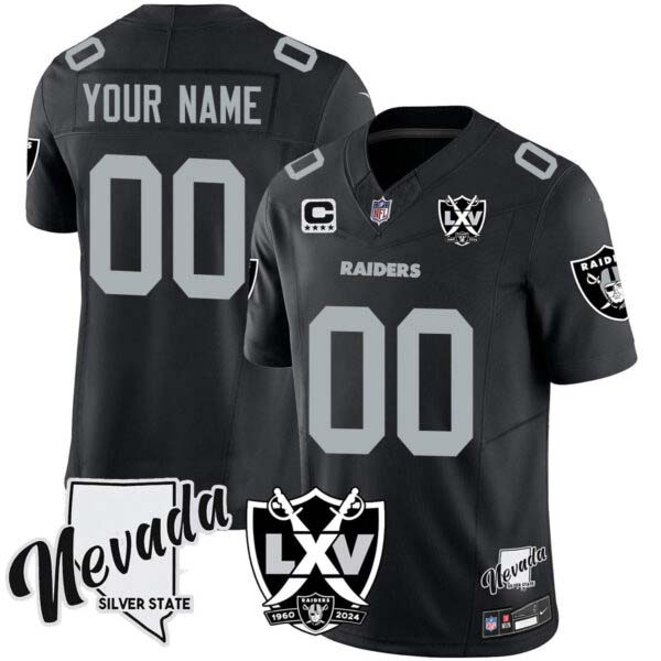 Raiders 2025 Vapor Limited Custom Jersey – 65th Anniversary – All Stitched