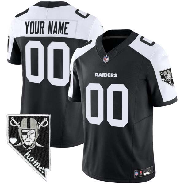 Raiders Nevada Home Patch Vapor Custom Jersey – All Stitched