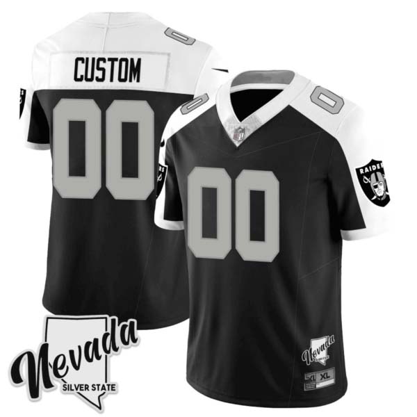 Men’s Raiders 2023 Nevada Silver State Patch Vapor Custom Jersey – All Stitched