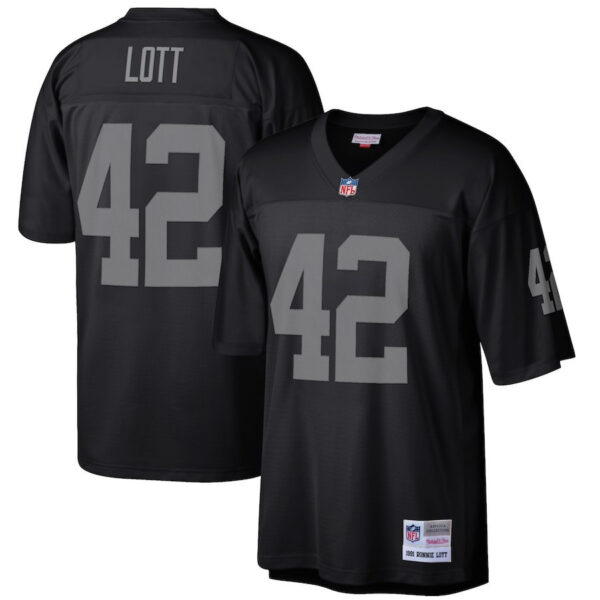 Ronnie Lott Las Vegas Raiders Black Mitchell & Ness Retired Legacy Jersey – All Stitched
