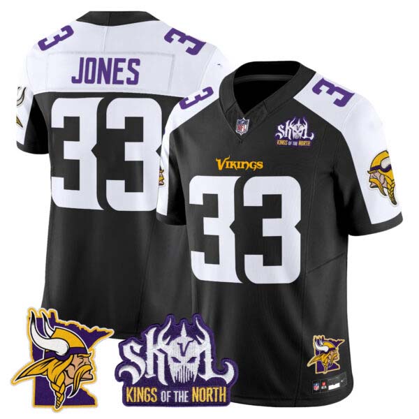 Men’s Minnesota Vikings Kings Of The North Patch Vapor Limited Jersey V3 – All Stitched