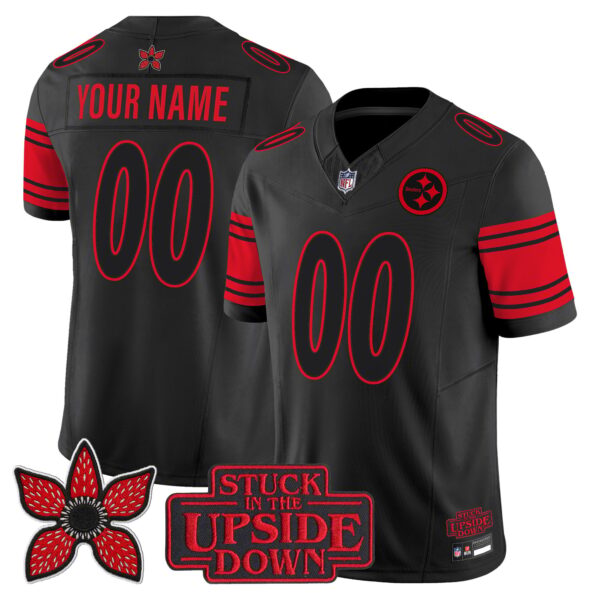 Pittsburgh Steelers ‘Stranger Things Edition’ Vapor Limited Custom Jersey – All Stitched
