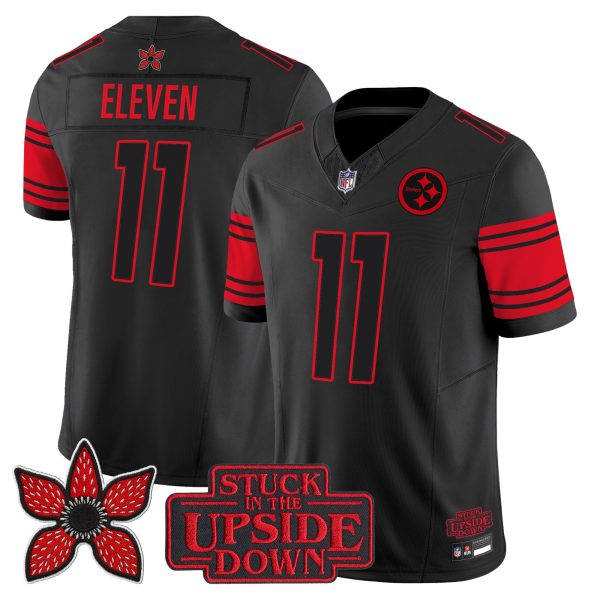 Pittsburgh Steelers ‘Stranger Things Edition’ Vapor Limited Jersey – All Stitched