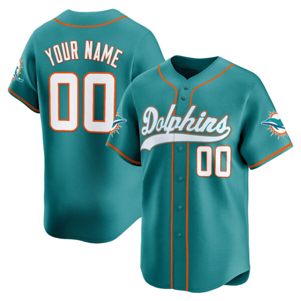 Miami Dolphins 2025 Vapor Baseball Custom Jersey – All Stitched