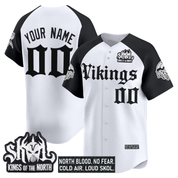 Minnesota Vikings ‘Gothic Norseblood Edition’ Vapor Baseball Custom Jersey – All Stitched