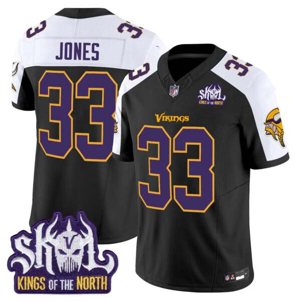 Men’s Minnesota Vikings Kings Of The North Patch Throwback Vapor Limited Jersey – All Stitched