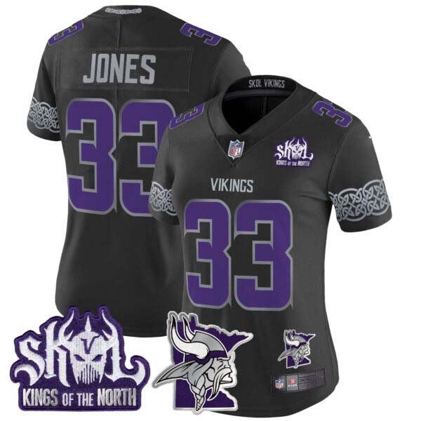 Women’s Minnesota Vikings 2024 Winter Warrior Skol Patch Vapor Limited Jersey V2 – All Stitched