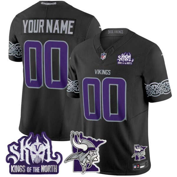 Minnesota Vikings 2024 Winter Warrior Skol Patch Vapor Limited Custom Jersey V2 – All Stitched