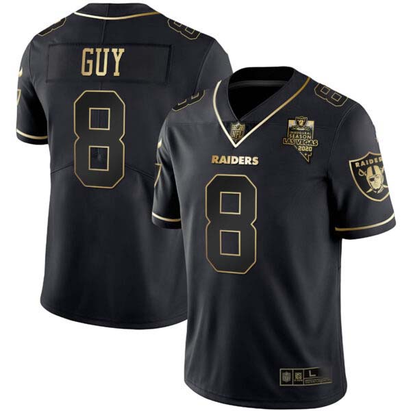 Ray Guy Raiders Inaugural Season Patch White Gold & Black Gold – All Stitched