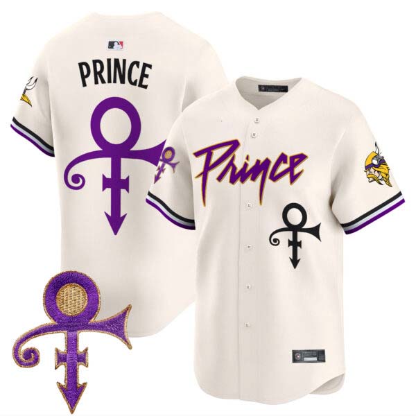 Men’s Minnesota Vikings Prince Patch Vapor Premier Limited Jersey – All Stitched