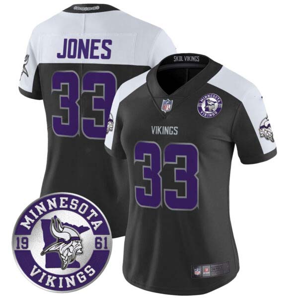 Women’s Minnesota Vikings 2024 Vapor Limited Jersey – Est. 1961 Patch – All Stitched