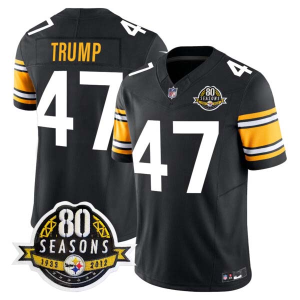 Men’s Steelers 80th Anniversary Patch Vapor Limited Jersey – All Stitched