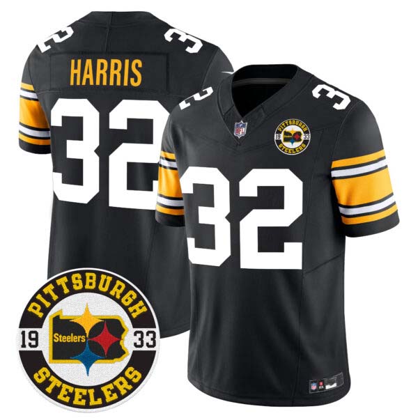 Men’s Steelers 2024 Vapor Limited Jersey – Est 1933 Patch – All Stitched
