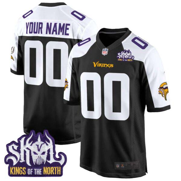 Minnesota Vikings King Of The North Patch Game Custom Jersey – All Stitched