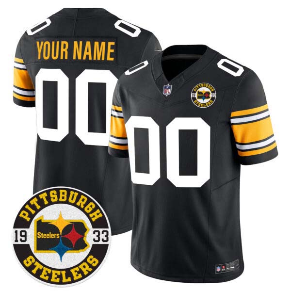 Steelers 2024 Vapor Limited Custom Jersey – Est 1933 Patch – All Stitched