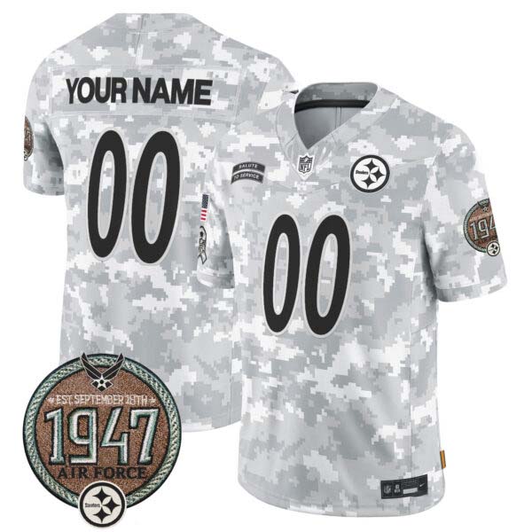 Steelers 2024 Salute to Service Establishment Year Patch Vapor Limited Custom Jersey – All Stitched