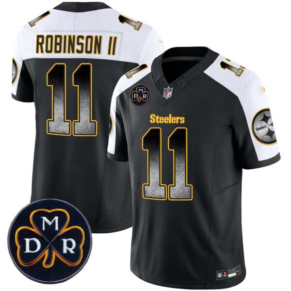 Men’s Steelers DMR Patch Arch Smoke Vapor Limited Jersey – All Stitched