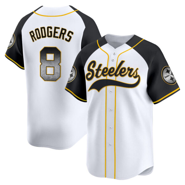 Men’s Pittsburgh Steelers Arch Smoke Vapor Baseball Jersey – All Stitched