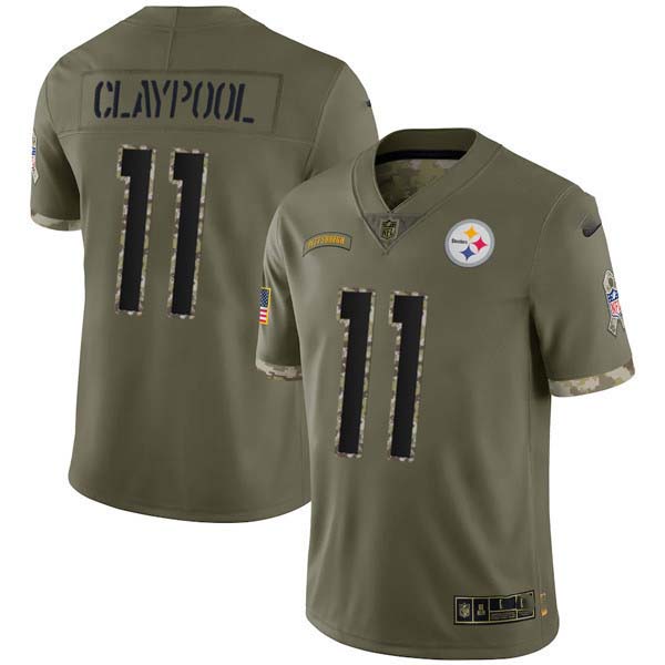 Men’s Steelers Salute To Service 2022 Limited – Olive – All Stitched