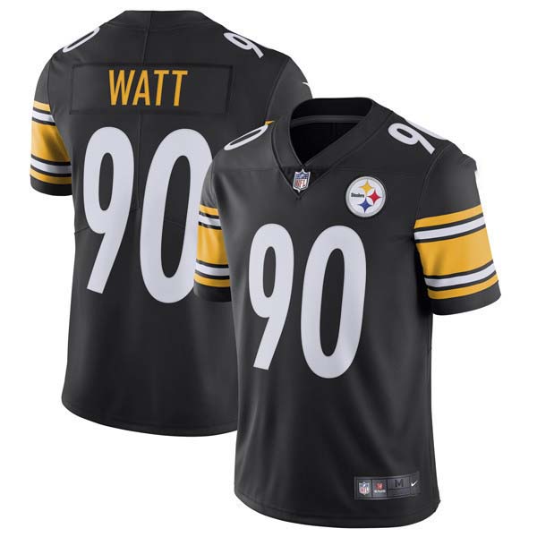 T.J. Watt Pittsburgh Steelers Black Home Jersey – All Stitched