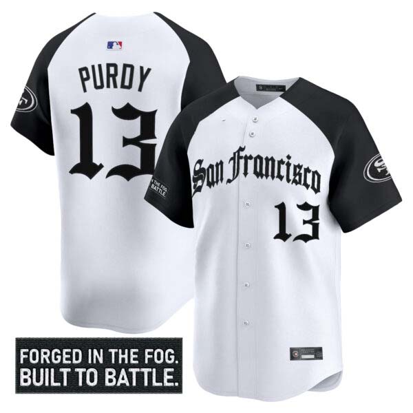 Men’s San Francisco 49ers ‘Gothic Fog Edition’ Vapor Baseball Jersey – All Stitched