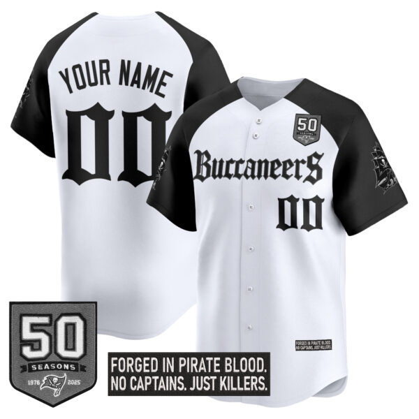 Tampa Bay Buccaneers ‘Gothic Pirate Shadows Edition’ Vapor Baseball Custom Jersey – All Stitched