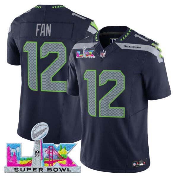 Men’s Seattle Seahawks Super Bowl LX Vapor Limited Jersey – All Stitched