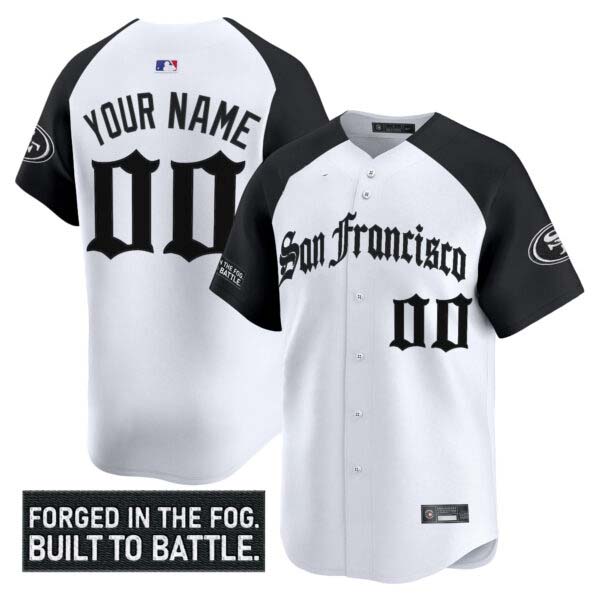 San Francisco 49ers ‘Gothic Fog Edition’ Vapor Baseball Custom Jersey – All Stitched