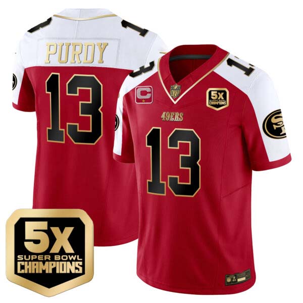 Men’s 49ers 5x Super Bowl Champions Vapor Limited Jersey – All Stitched